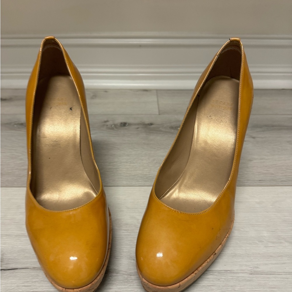 Stuart Weitzman Size Is 11 Neutral Wedge Cork - image 2